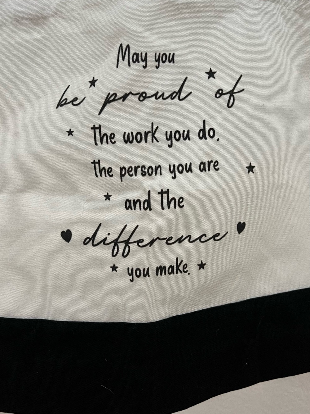 Inspirational Canvas Tote Bag – Black & White Quote Tote – Reusable Shopping Bag - Picture 2 of 5